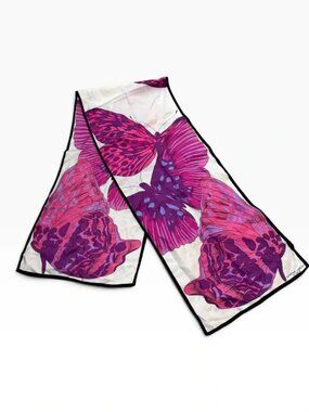Adrienne Landau silk butterfly scarf